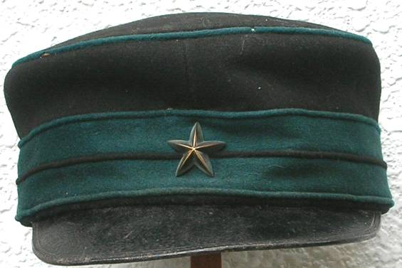 ☆銀河3　陸軍将校用略帽　冬絨製　美品　前章取り外し 近衛師団 日本軍 陸軍 将校 ウール製 略帽 軍帽 精密刺繍帽章付き