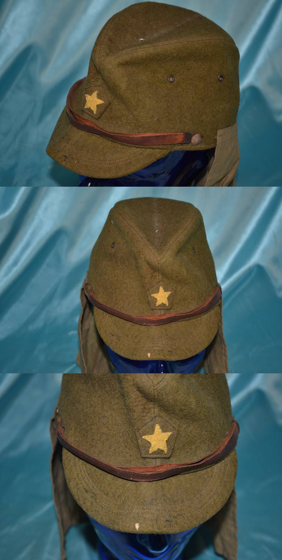 旧日本軍  陸軍将校用軍帽  帽垂付き